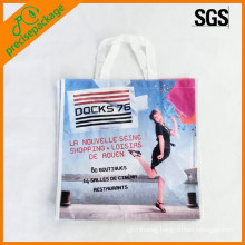 eco reusable non woven carring shopping bag with gloss lamination